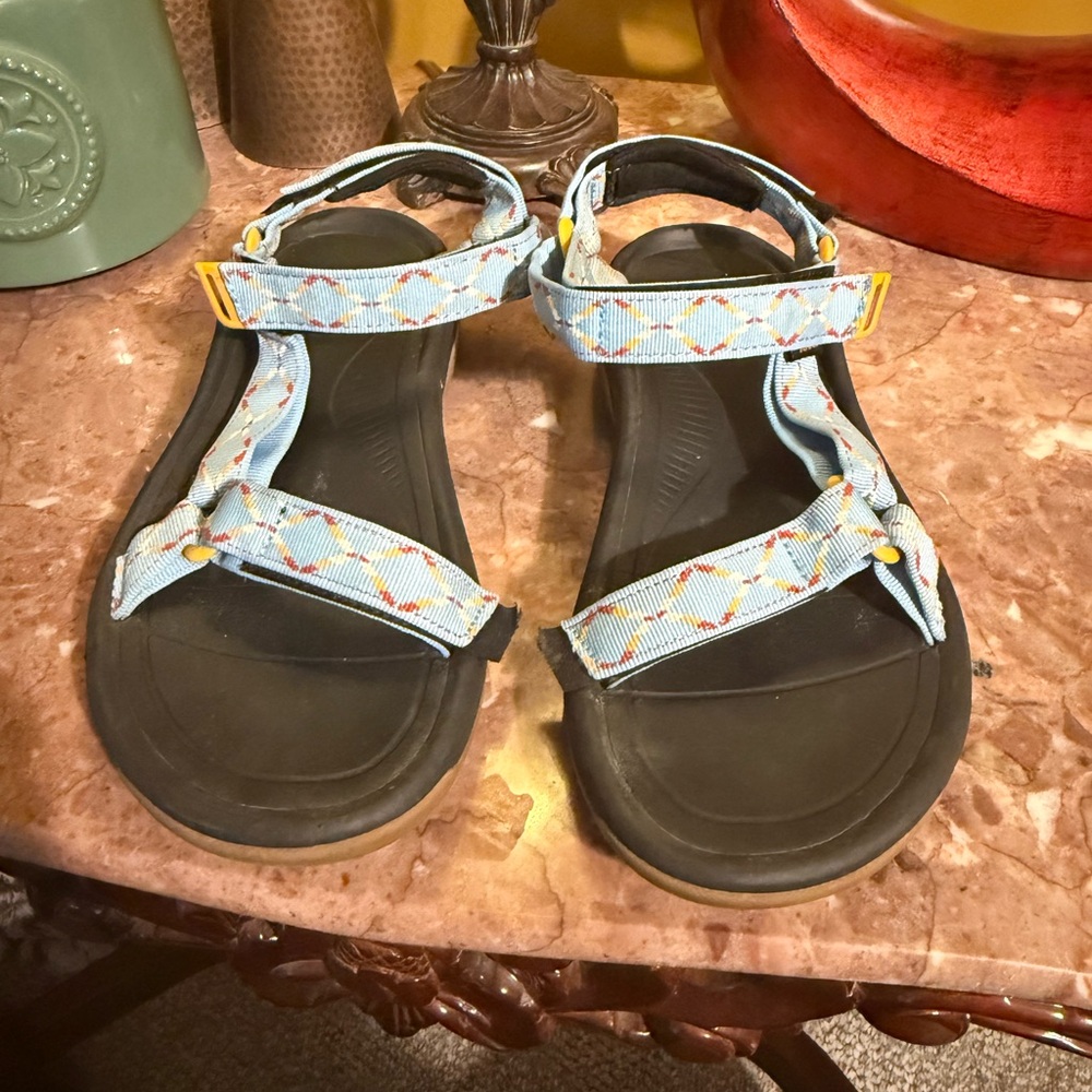 Teva Women's Sandals with Blue and Yellow Straps